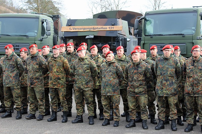 &Uuml;bergabe Kommando bei der 1. Kompanie des Versorgungsbataillons 131
