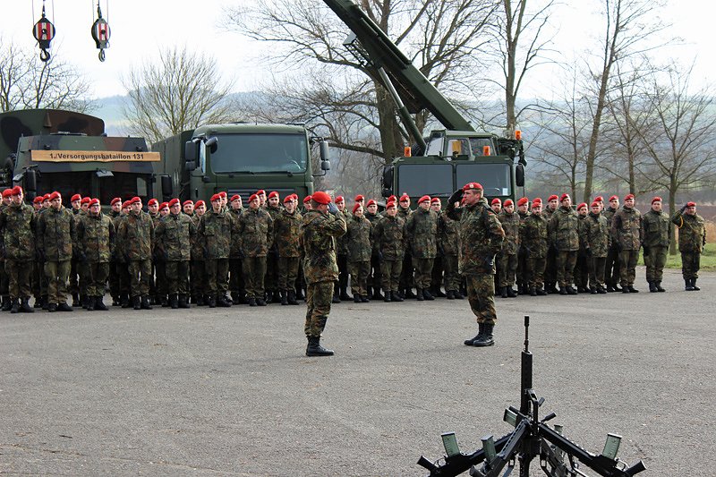 &Uuml;bergabe Kommando bei der 1. Kompanie des Versorgungsbataillons 131