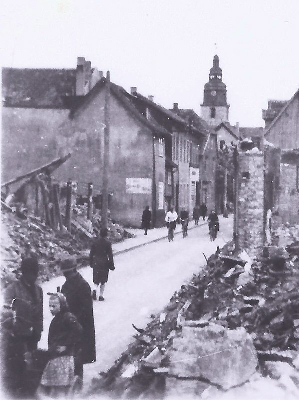 Erinnerung an die Zerst&ouml;rung Sondershausens