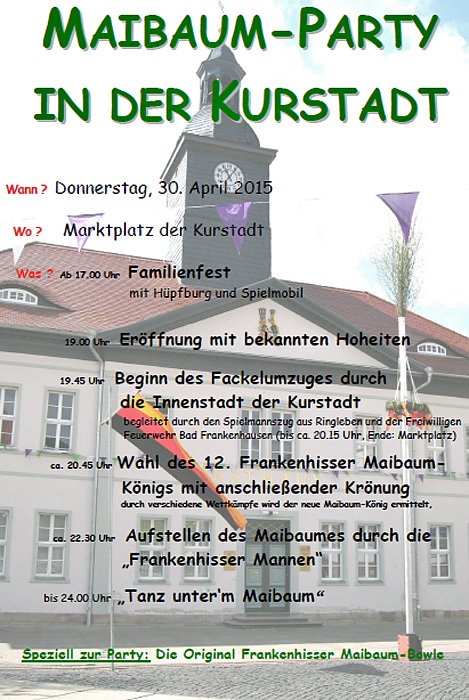 Und wieder lockt die Maibaum-Party