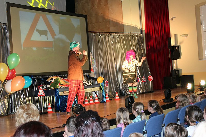 Mit Clown Hajo f&uuml;r mehr Sicherheit