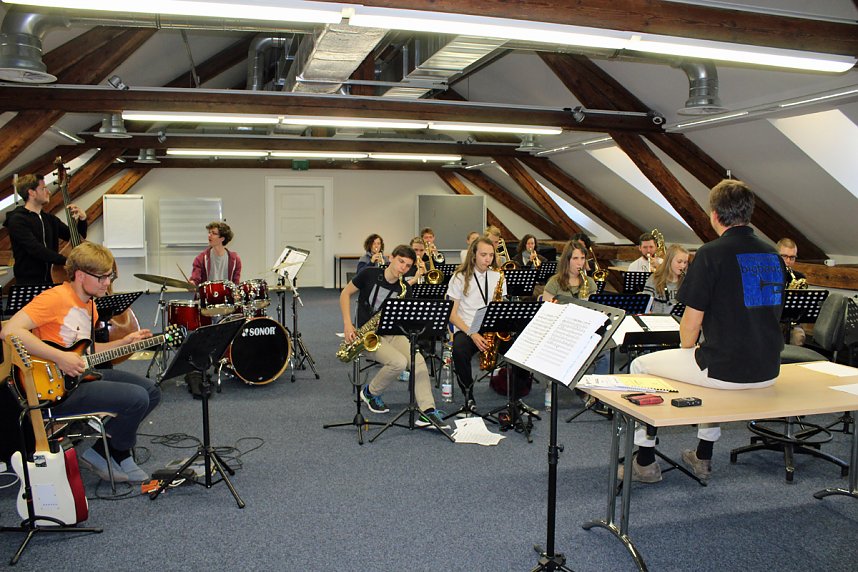 Beim Proben zugeschaut