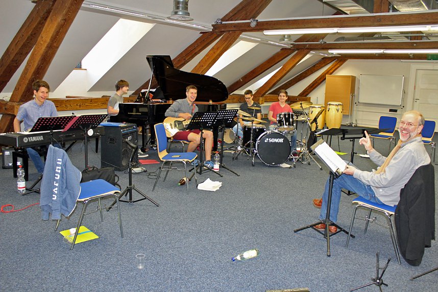 Beim Proben zugeschaut