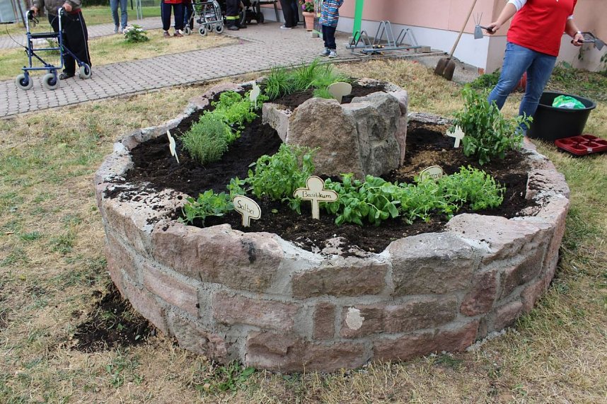 Spiralbeet zum Aktionstag bepflanzt