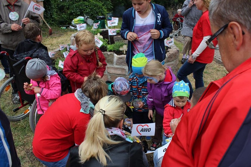 Spiralbeet zum Aktionstag bepflanzt