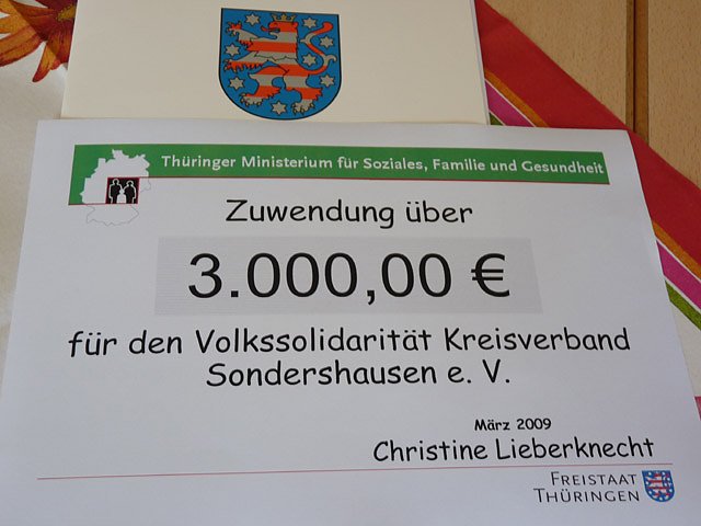 &Uuml;bergabe Lottomittel