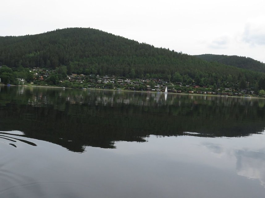 Blick auf die Bungalowsiedlung