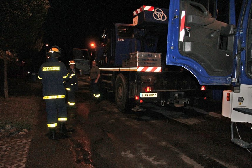 THW und Feuerwehr im Einsatz