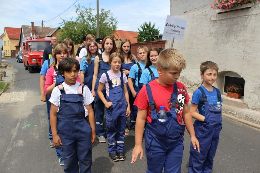 Wasserschlacht in Niederspier