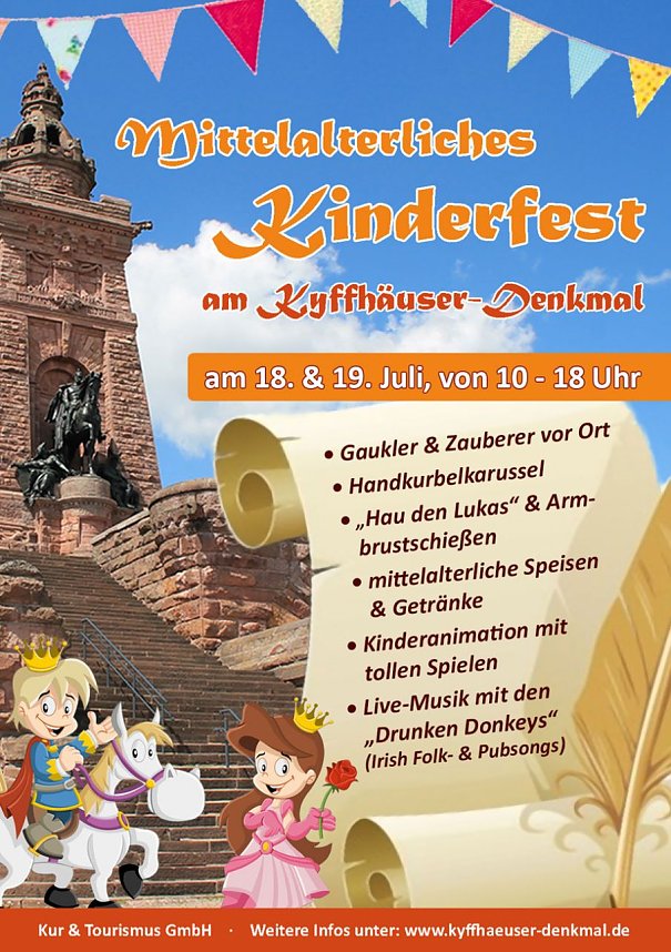 Mittelalterliches Kinderfest auf dem Kyffh&auml;user-Denkmal�