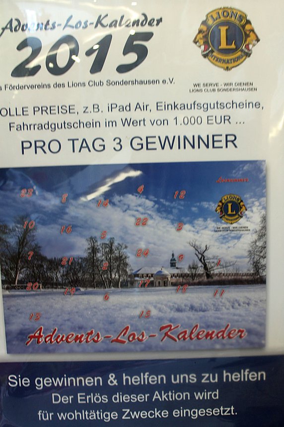 Advents-Los-Kalender 2015 im Verkauf