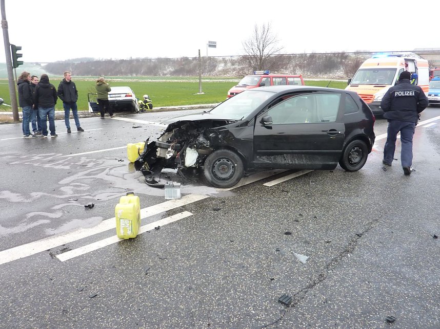 Unfall an der Anschlussstelle