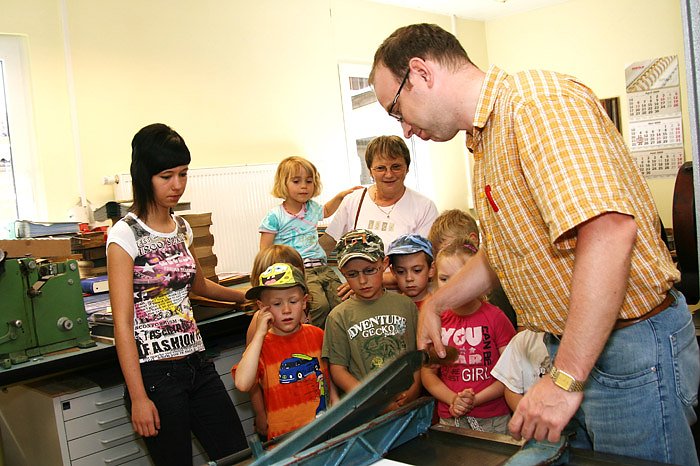 "Bebraspatzen" in der Buchdruckerei