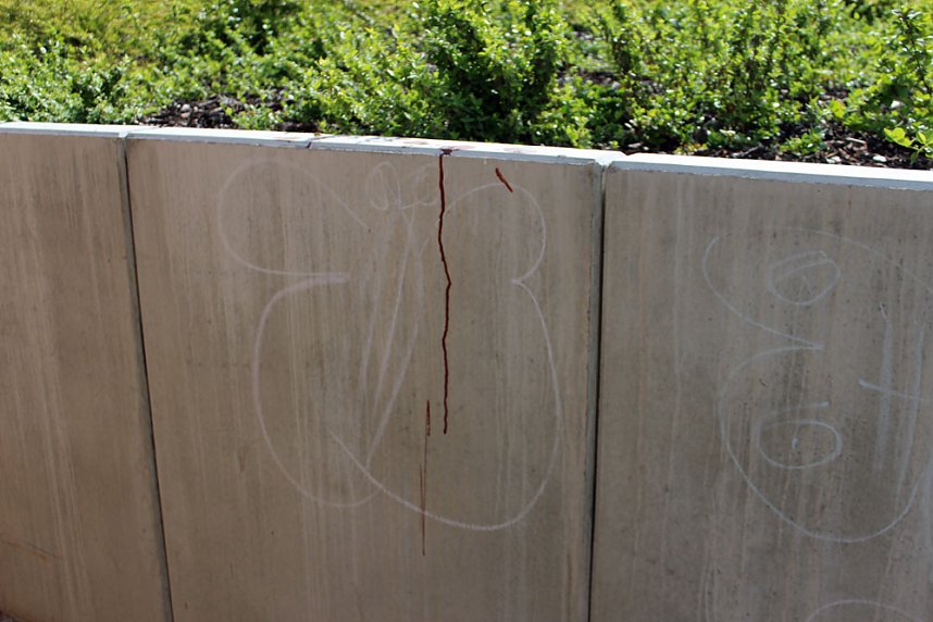 Wodkaflasche auf den Kopf