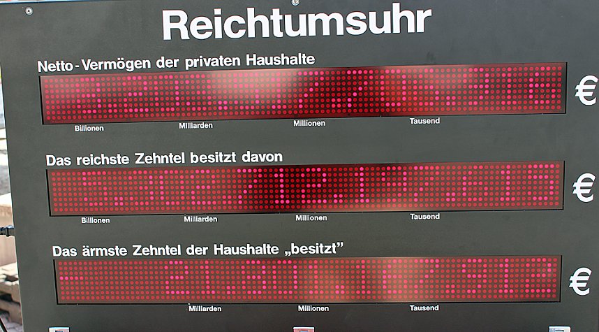 Wer hat an der Reichtumsuhr gedreht?