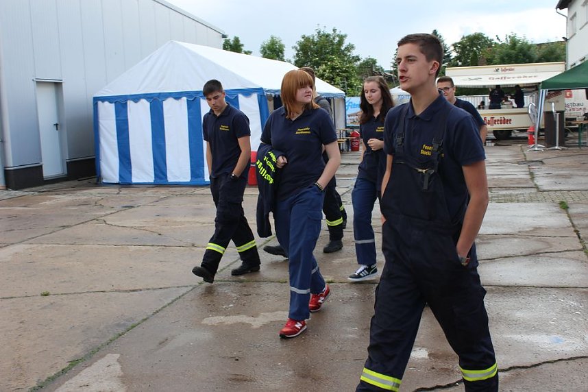 Unwettereinsatz auf Feuerwehrfest in Bebra