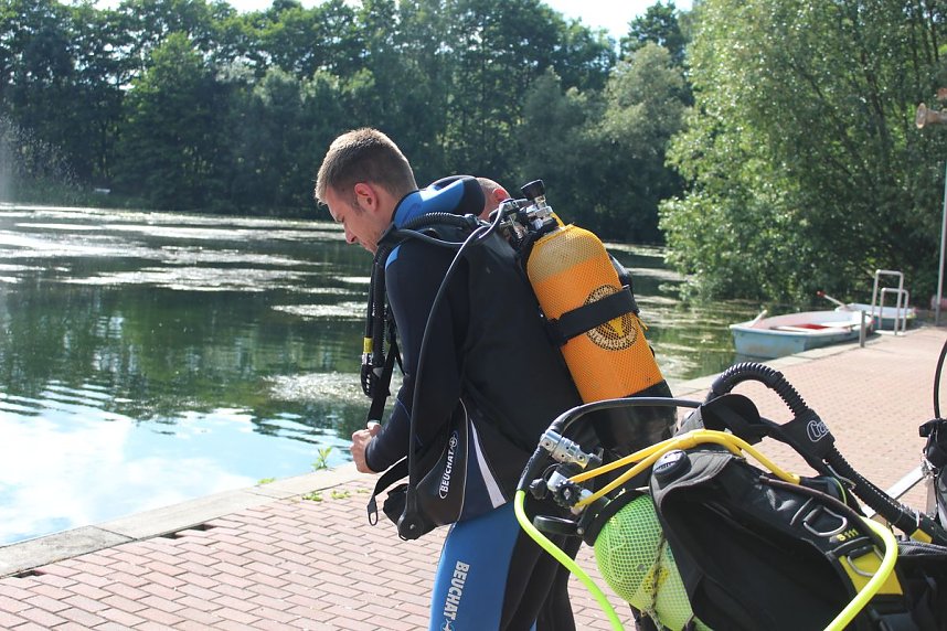 Grasmahd im Bebraer Teich