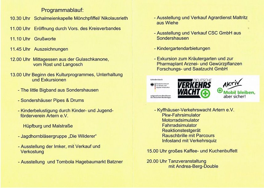 Gro&szlig;es Landesfest der Gartenfreunde in Artern