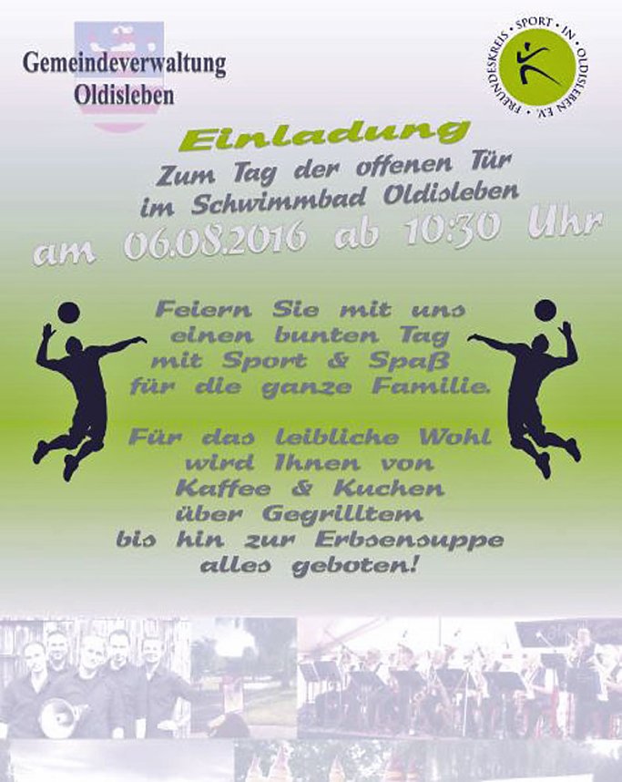 Tag der offenen T&uuml;r im Freibad Oldisleben