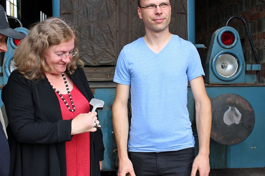 Strom f&uuml;r den Lokschuppen