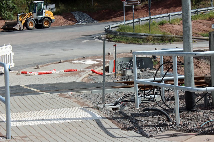 Arbeiten am Bahn&uuml;bergang