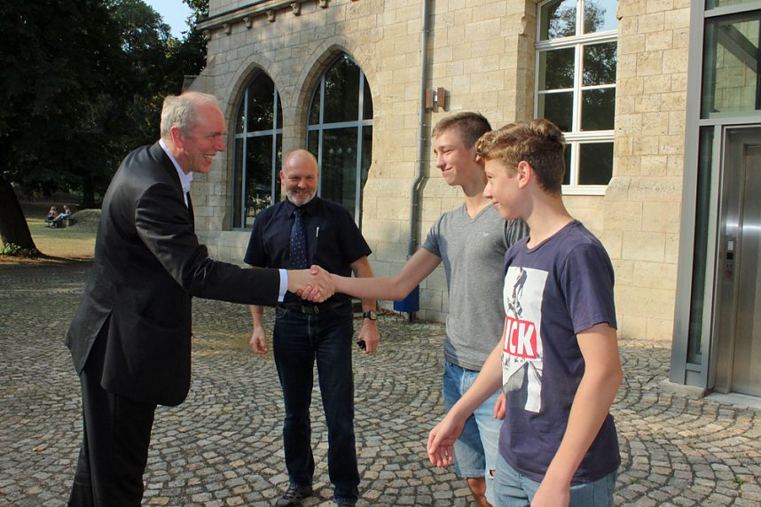 EU-Politiker im Gymnasium