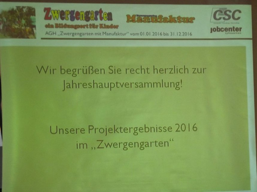 Jahreshauptversammlung im Gartenverein Gl&uuml;ckauf