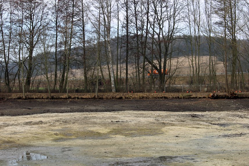 Am Bebraer Teich wird gebaut