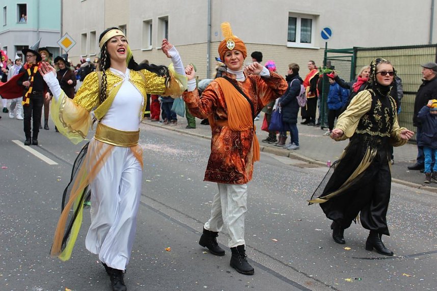 N&auml;rrinnen und Narren ziehen durch die Stadt (2)