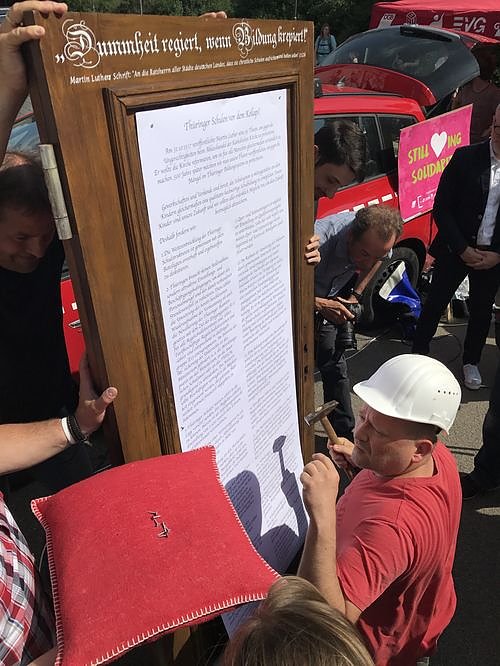 50 Demonstranten kamen aus dem Landkreis Nordhausen