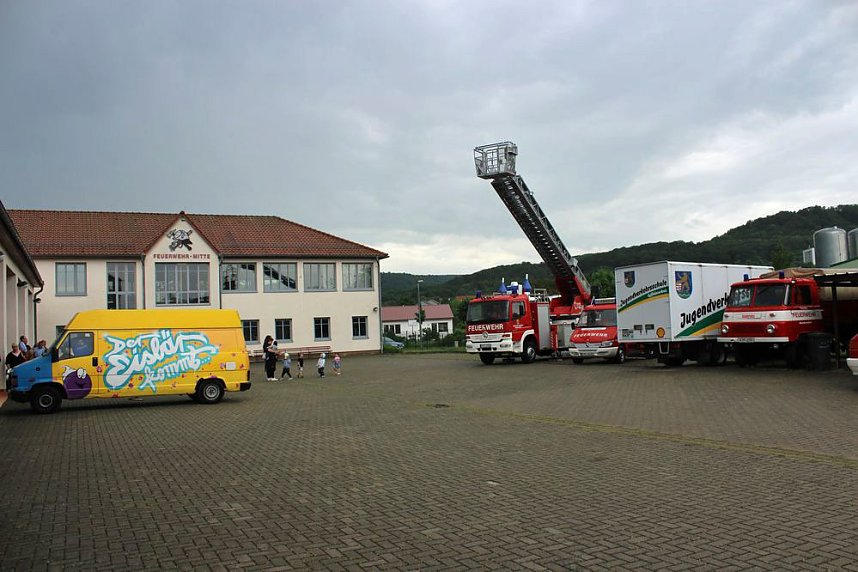 Fahrt mit einem Feuerwehrauto