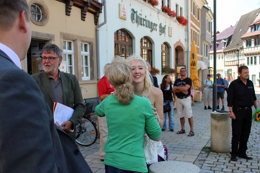 Ministerpr&auml;sident in Bad Frankenhausen begr&uuml;&szlig;t