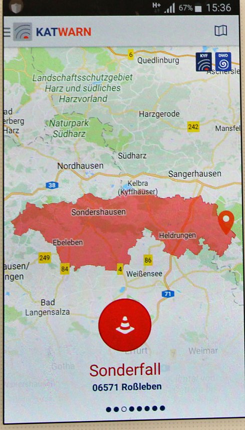 Probealarm bei KATWARN