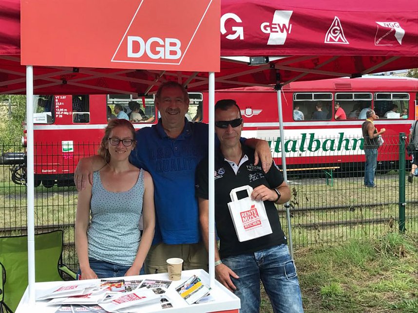 DGB bei Unstrutbahnfest in Ro&szlig;leben dabei