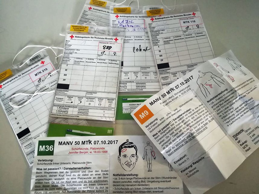 Notfalldarsteller aus Sondershausen in Hessen im Einsatz