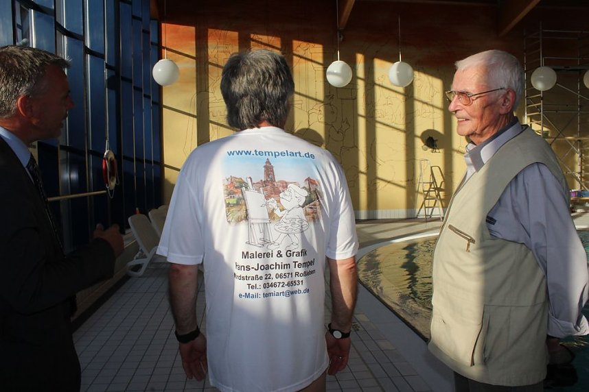 Erste Pinselstriche f&uuml;r Gro&szlig;bild