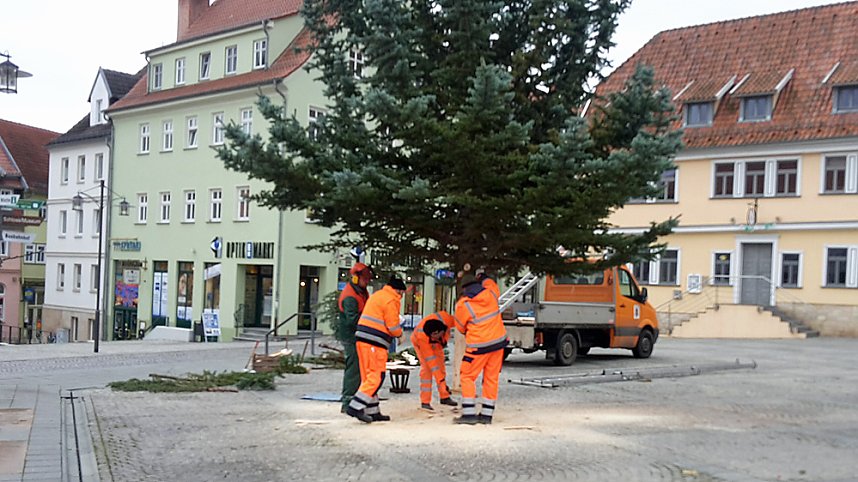 Weihnachtsdekoration beginnt