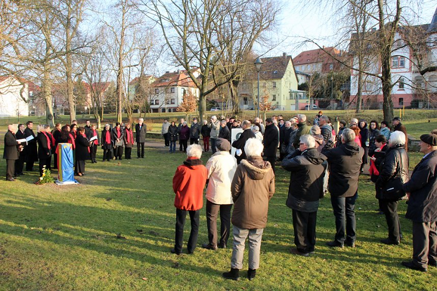 Stele f&uuml;r Heinz Unger enth&uuml;llt