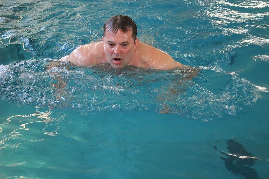 Letzte Bahn schwamm Leni selbst