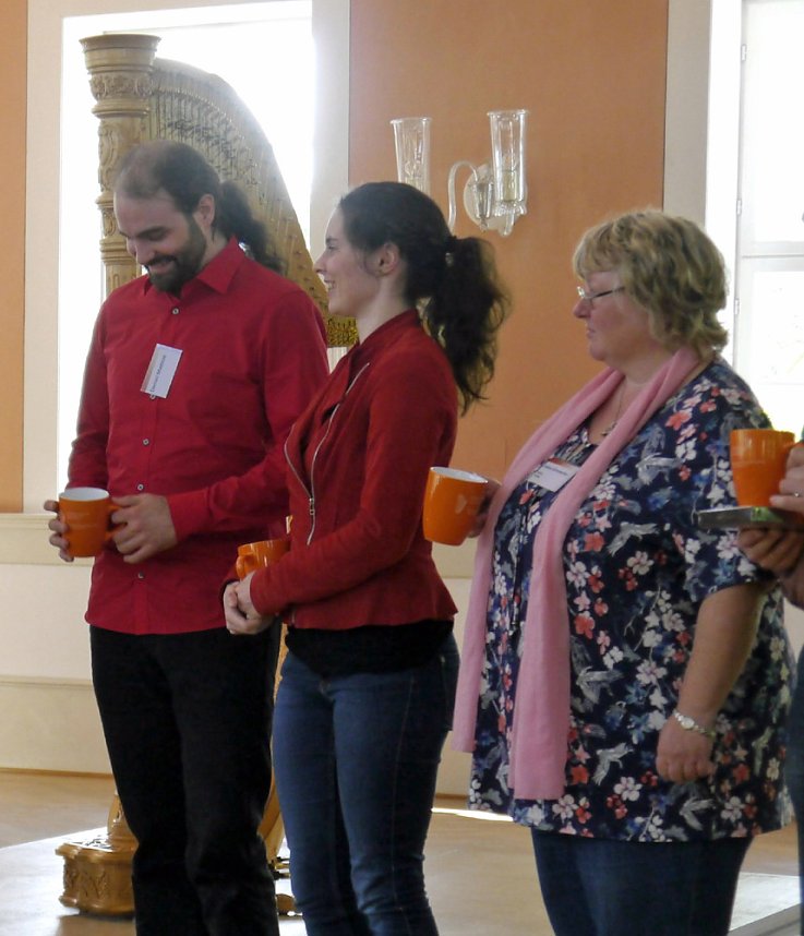 Harfenisten im Konzert