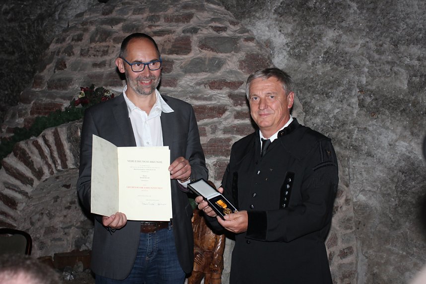 Hohe Auszeichnungen f&uuml;r freiwillige Retter unter Tage