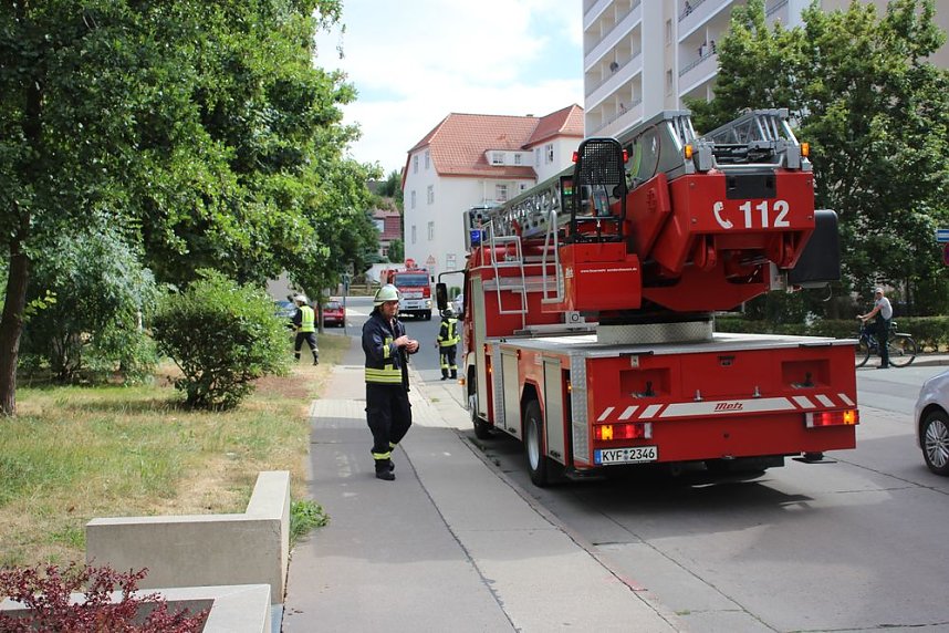 Feuerwehreinsatz in der Weizenstra&szlig;e