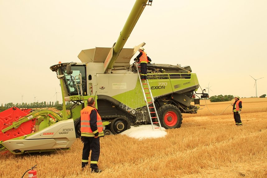 Erntefahrzeug berannte