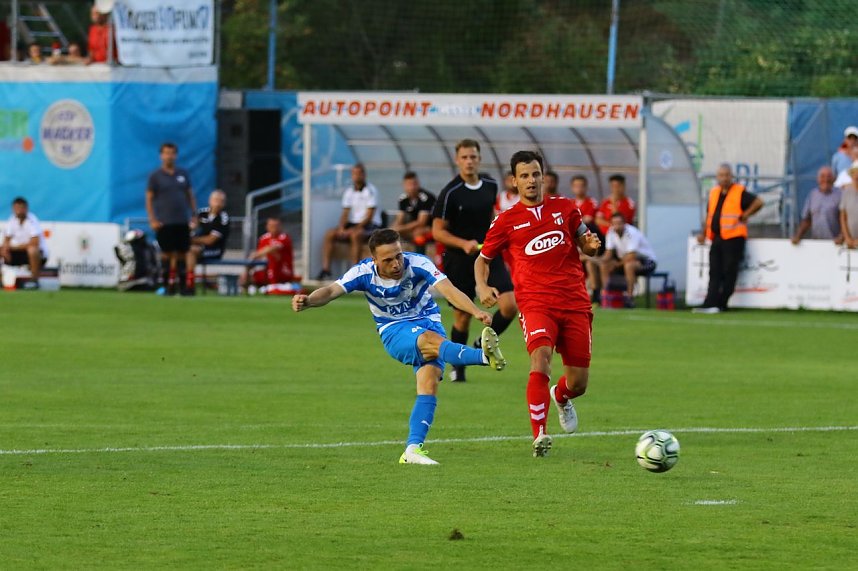 Wacker Nordhausen mit ersten Sieg in einem Heimspiel. 3:0 gegen Meuselwitz im ersten Th&uuml;ringen-Derby der Saison