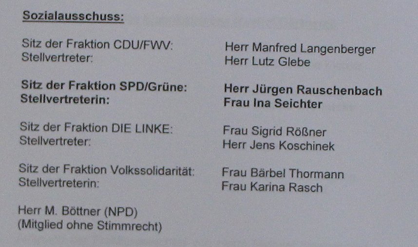 Aussch&uuml;ssen wurden besetzt