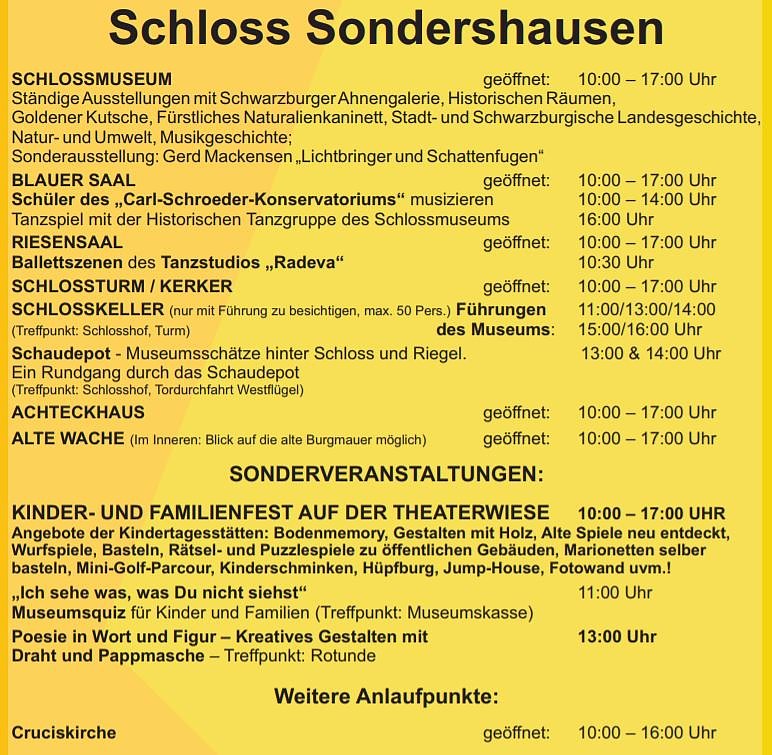 Gro&szlig;e Angebotsvielfalt zum Denkmalstag