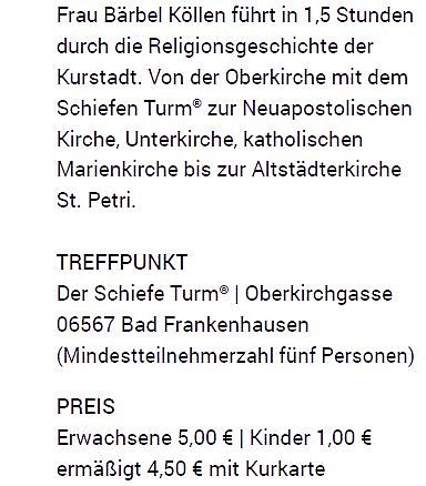 Stadtf&uuml;hrungen in Bad Frankenhausen