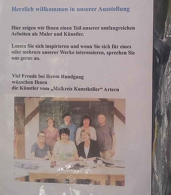 Ausstellung zum Malkurs an der VHS Artern
