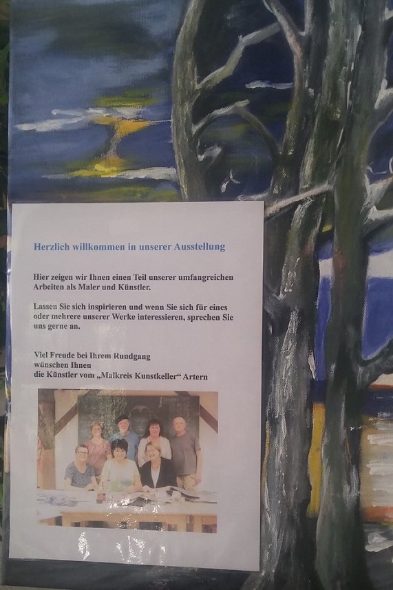 Ausstellung zum Malkurs an der VHS Artern