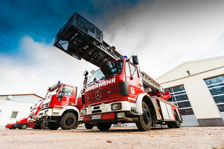 Feuerwehren &uuml;bten in Greu&szlig;en